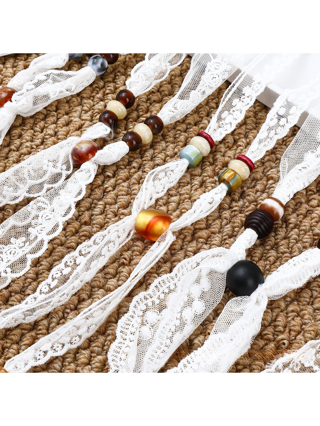 Scarvii - Lace Wave Edge Decorative Women's Narrow Scarf