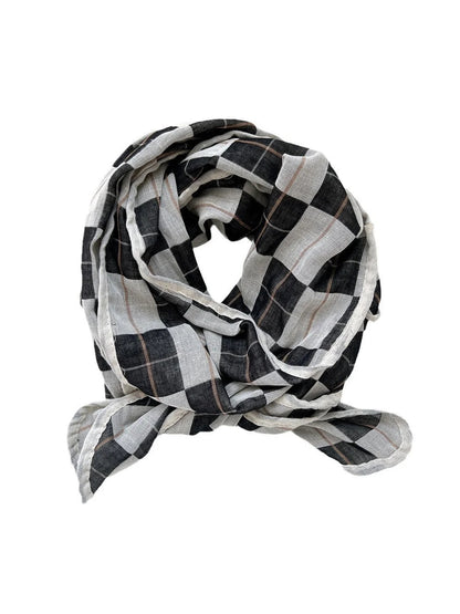 Scarvii - Casual Plaid Lightweight Scarf
