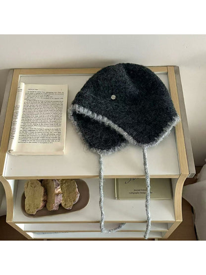 Haila - Fuzzy Patchwork Winter Beanie