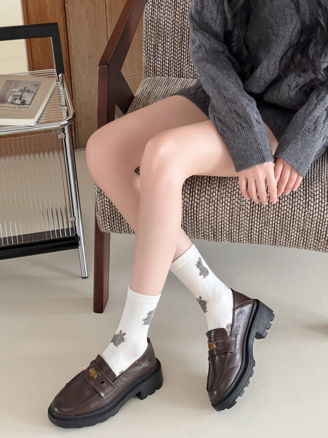 Rufia - Cute Rabbit Pattern Crew Socks product image 7