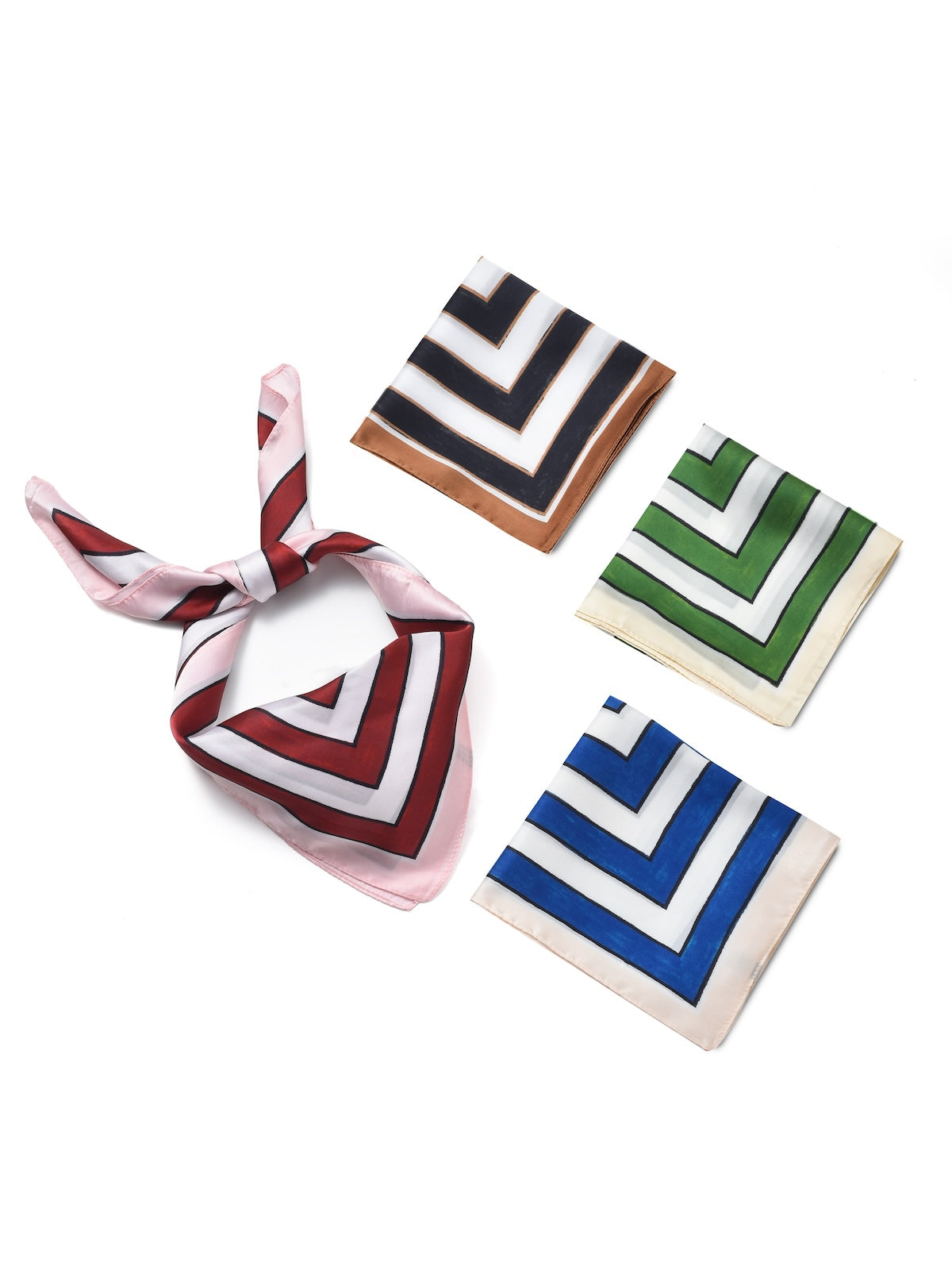 Scarvii - V Stripe Square Scarf