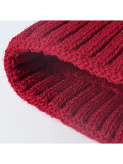 Haila - Cable Knit Pom-Pom Cuffed Beanie