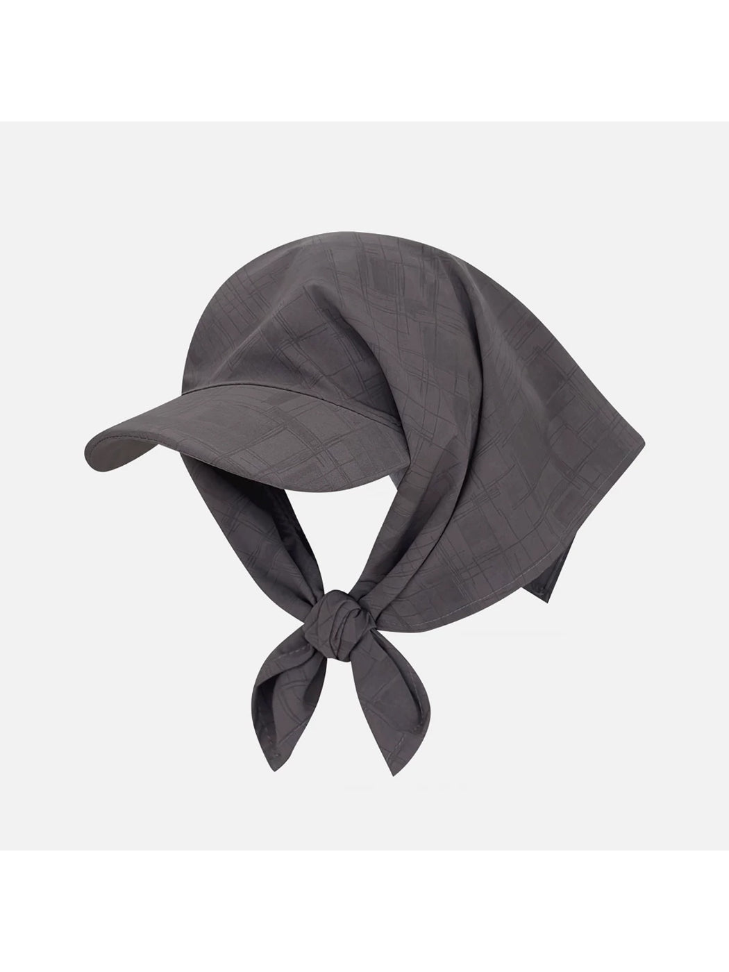 Back view of Haila plaid vintage visor cap highlighting strap