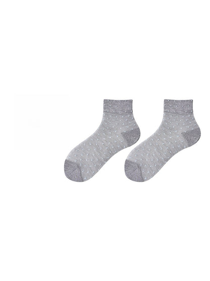 Rufia - Minimal Dot Pattern Muted Crew Socks