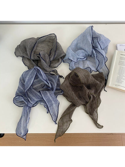 Scarvii Subtle Striped Triangle Scarf
