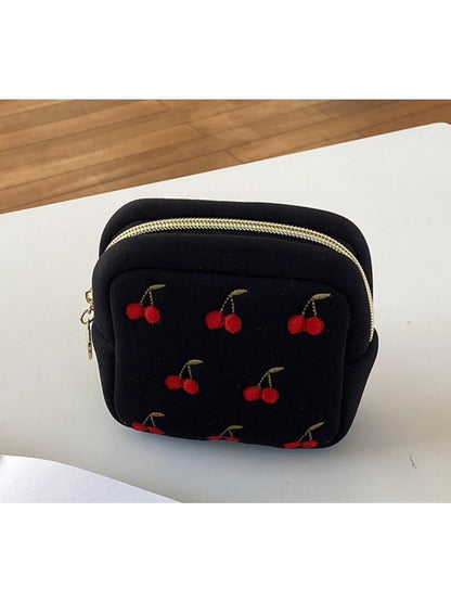 Cosbai - Compact Pouch with Cherry Print for Women
