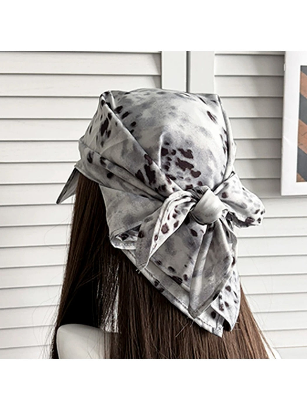 Haila - Leopard Print Curved Brim Headscarf Cap