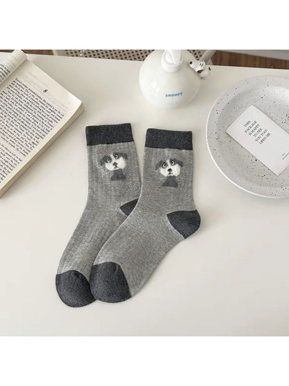 Rufia - Playful Pet Faces Crew Socks