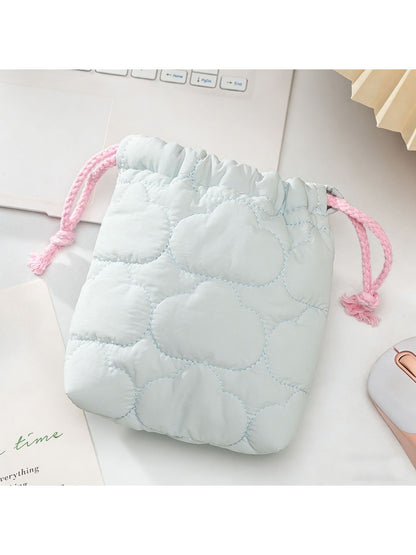 Cosbai - Quilted Drawstring Storage Pouch Bag