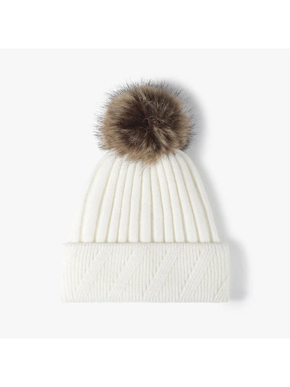 Haila - Pom-Pom Textured Knit Beanie