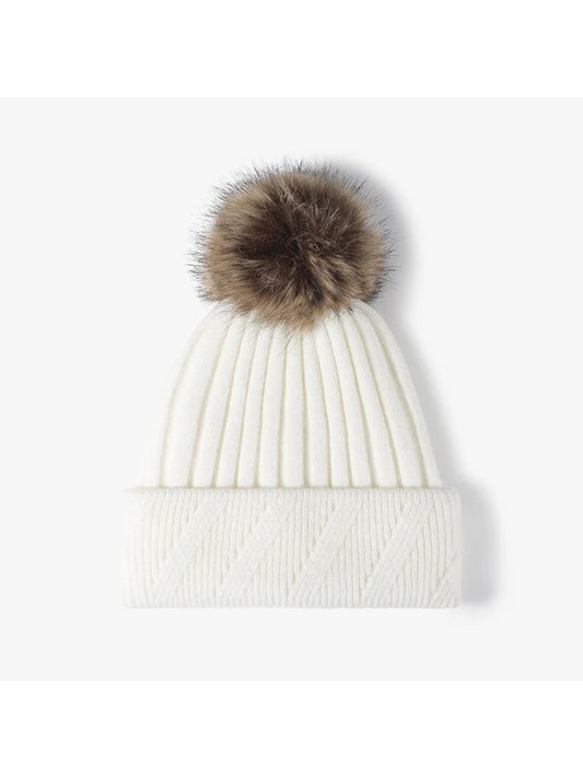 Haila - Pom-Pom Textured Knit Beanie