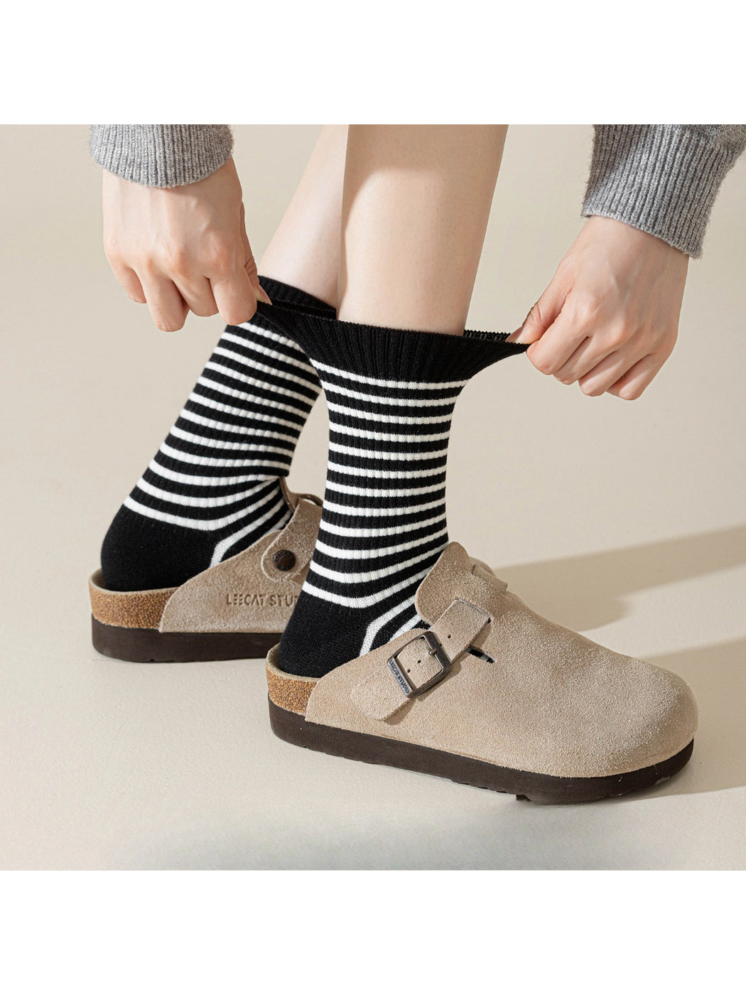 Rufia - Classic Ribbed Stripe Everyday Crew Socks product image 2