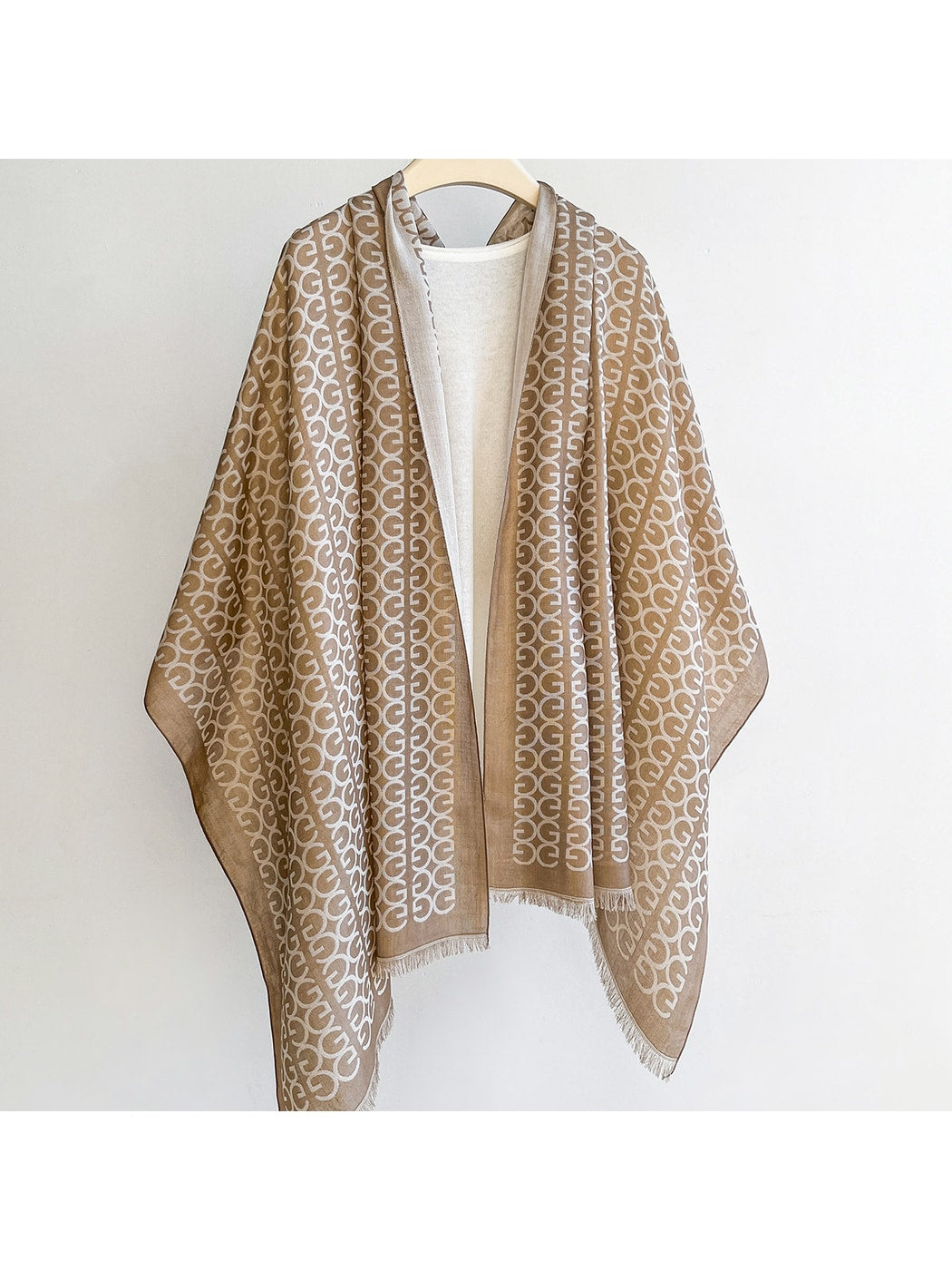 Scarvii - Summer Elegant Print Border Wrap Scarf