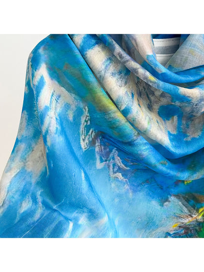 Scarvii - Abstract Print Lightweight Scarf