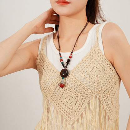 Bauai - Boho Beaded Statement Necklace - Vintage & Bold