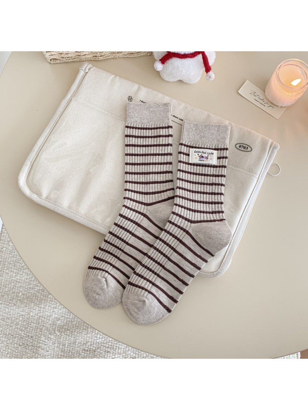 Rufia - Everyday Ribbed Stripe Crew Socks product image 6