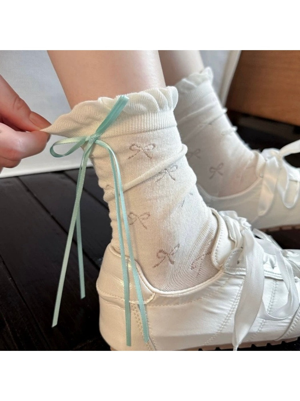 Rufia - Ribbon Bow Style Women's Socks