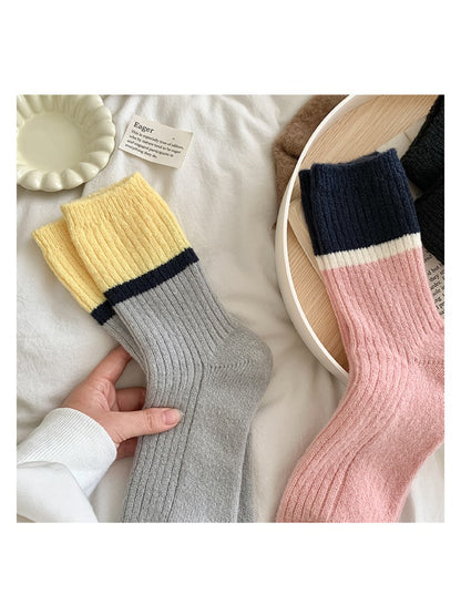 Rufia - Classic Colorblock Stripe Crew Socks