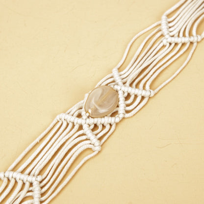 Beco Woven Long Tassels Belt showing woven texture and tassel detail