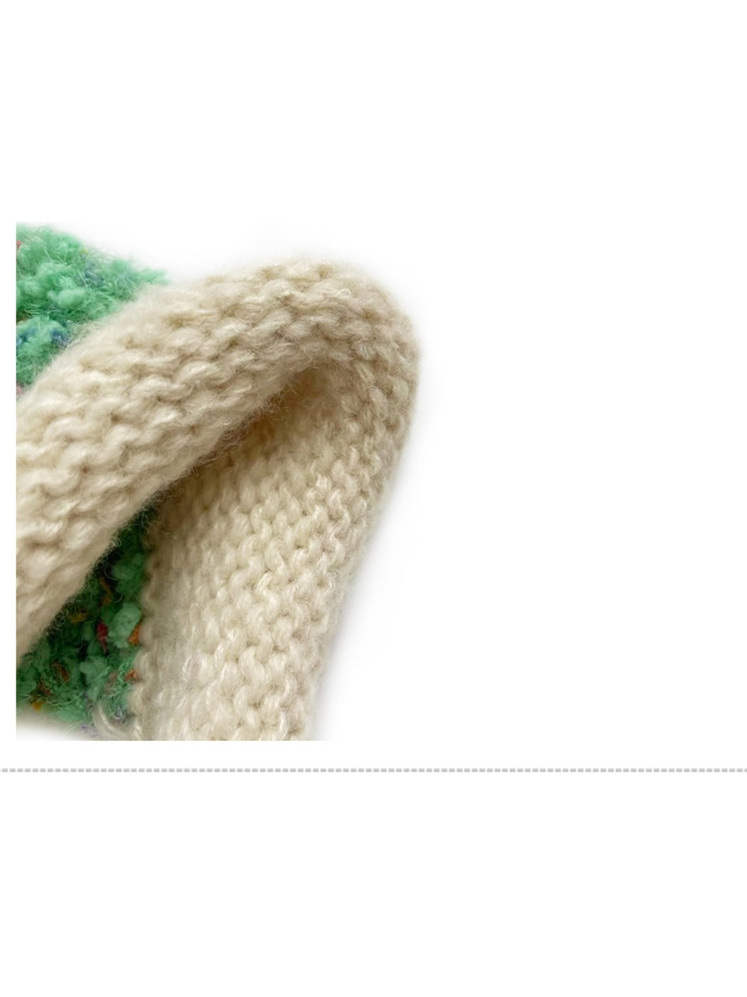 Haila - Winter Knitted Beanie with Tassels & Colorful Speckled Patterns