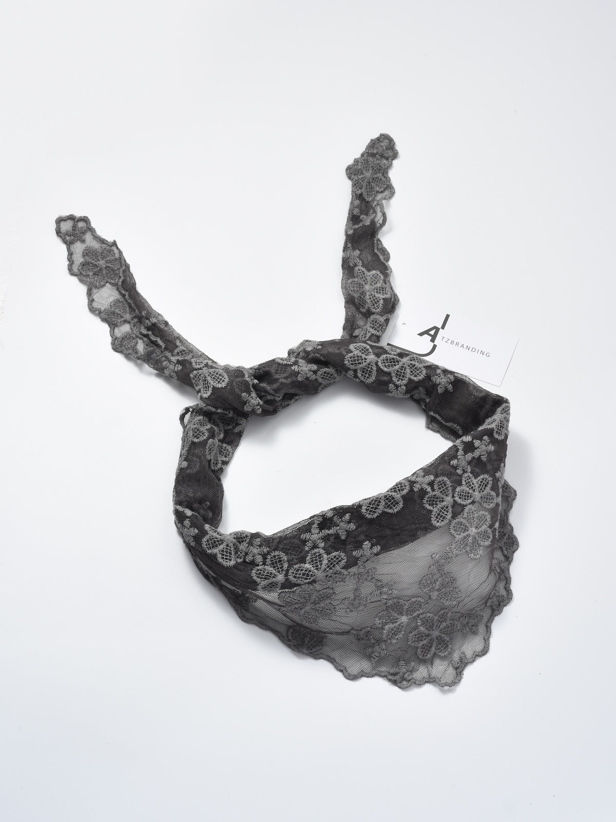 Scravii - Embroidered Lace Small Shawl Scarf