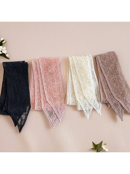 Scarvii - Sweet Floral Lace Ribbon Styling Scarf