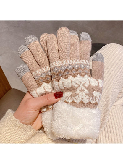 Gloving - Deer Pattern Full Finger Winter Gloves