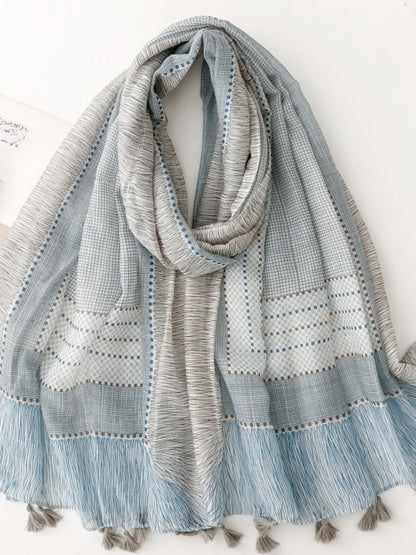 Scarvii - Classic Blue-Grey Scarf Shawl