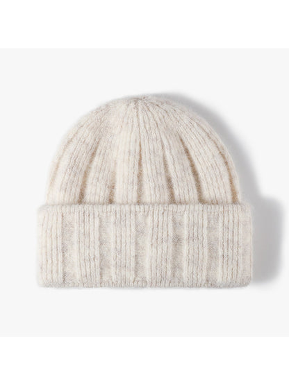 Haila - Round Crown Folded Cuff Knit Beanie