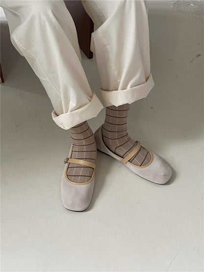 Rufia Stripe White Pastel Mid Calf Socks product image