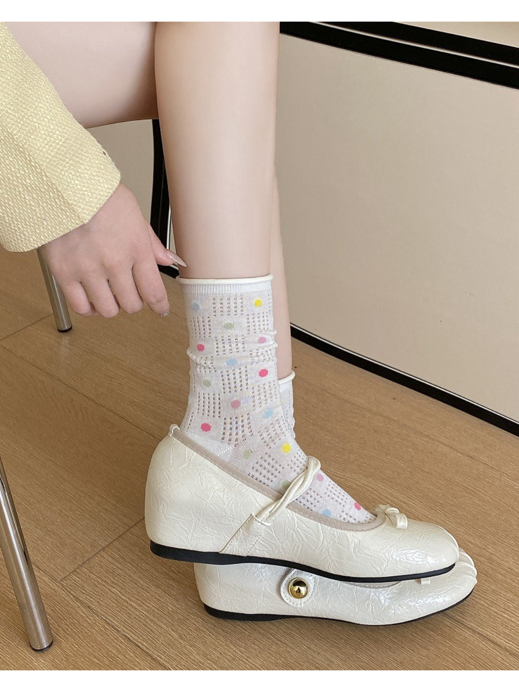 Rufia - Pastel Texture Mix Crew Socks