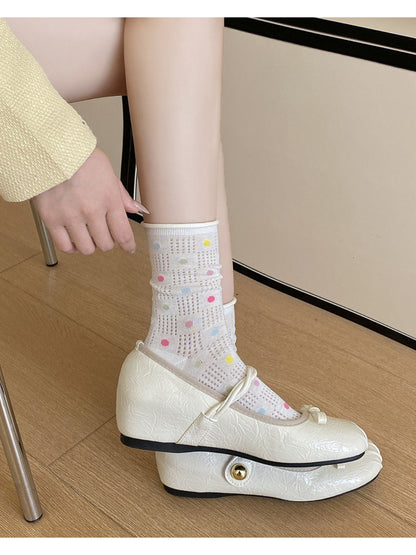 Rufia - Pastel Texture Mix Crew Socks