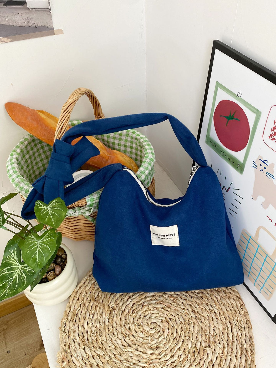 Cosbai bag displayed on a wooden surface with lighting