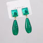 Vintage Green Teardrop Earrings