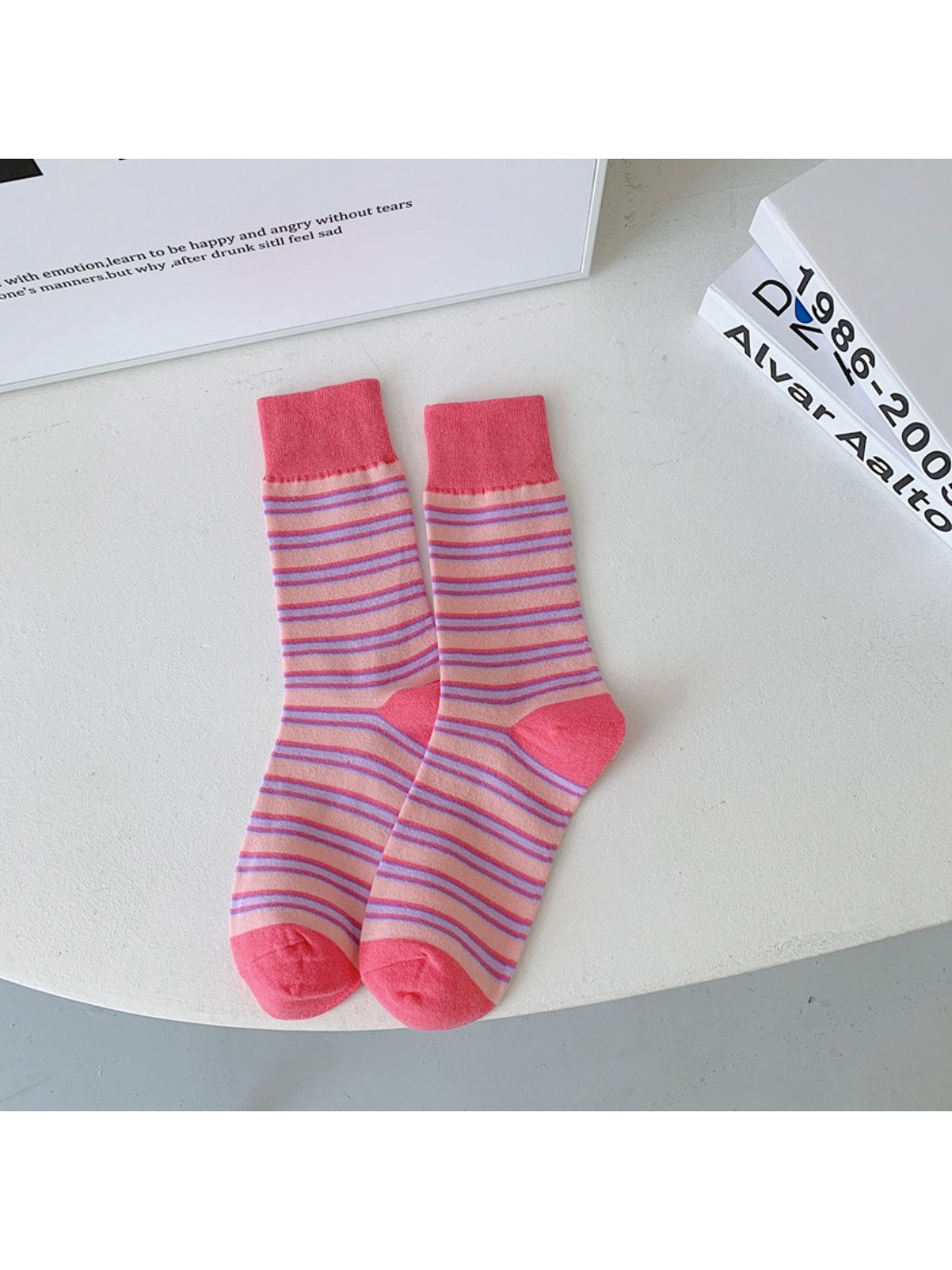 Rufia - Bright Stripe Knit Crew Socks