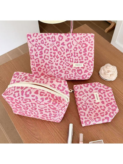 Cosbai - Leopard Print Travel Toiletry Storage Bag