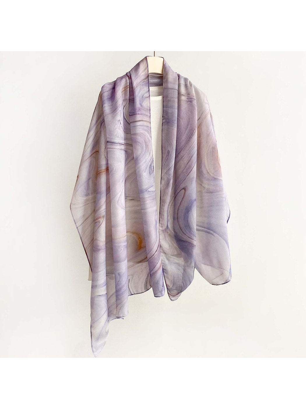Scarvii - Painterly Botanical Printed Summer Wrap Scarf