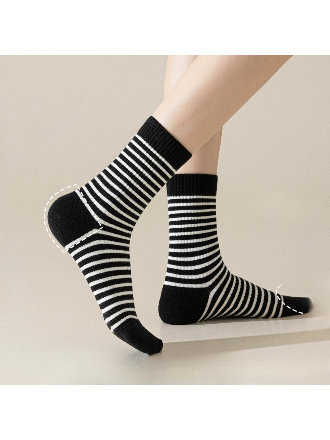 Rufia - Classic Ribbed Stripe Everyday Crew Socks product image 3