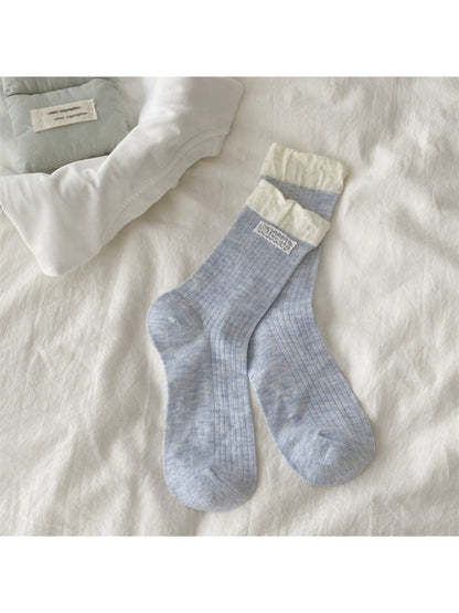 Rufia - Soft Speckled Ribbed Crew Socks