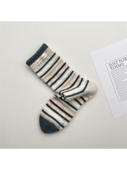 Rufia - Soft Look Retro Stripe Casual Crew Socks product image 7