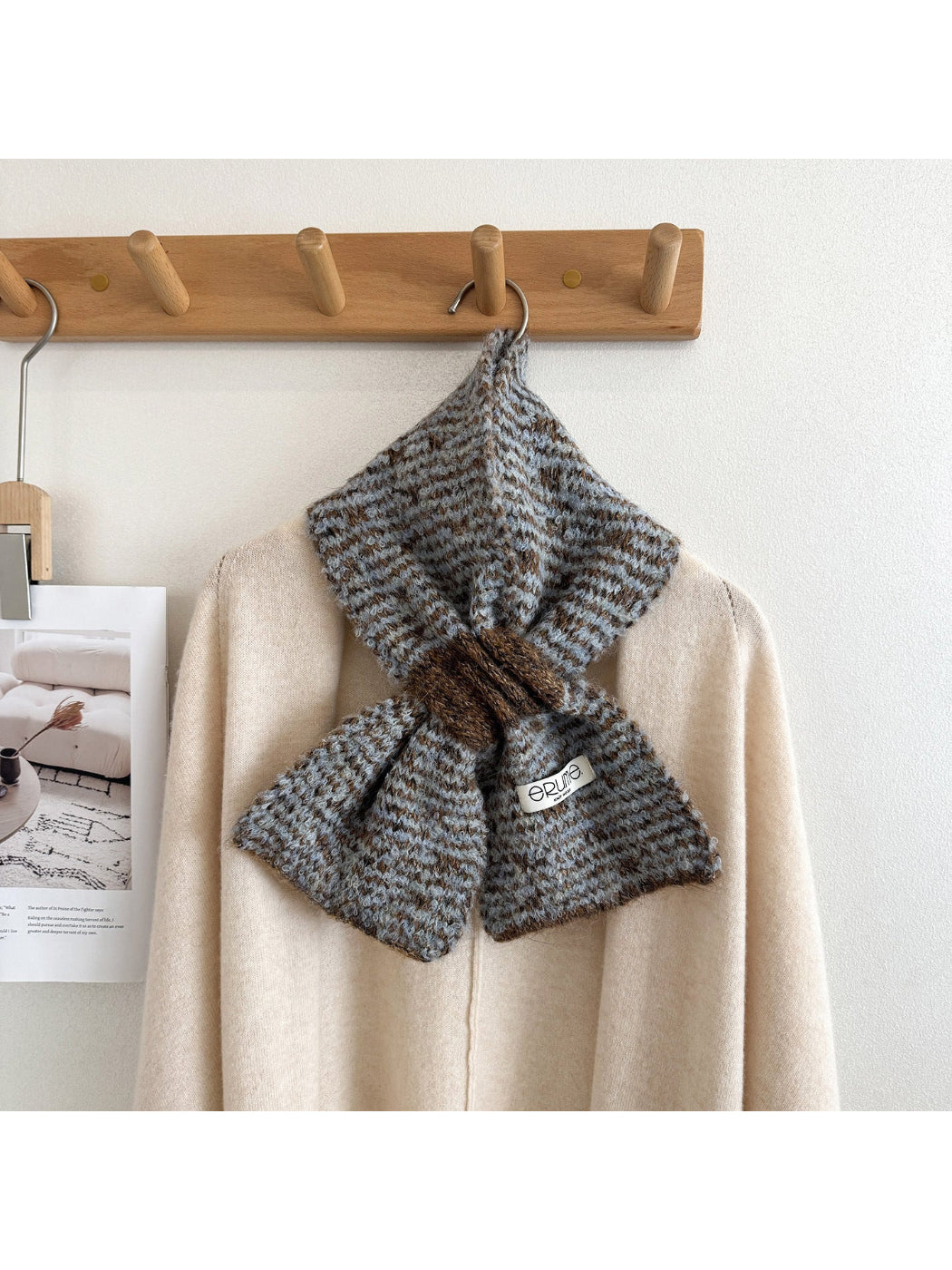 Scarvii - Fuzzy Knit Striped Scarf