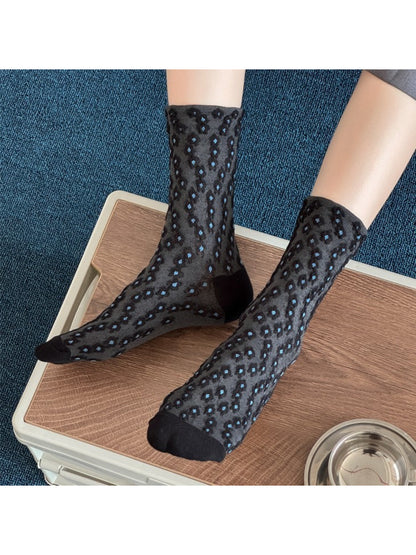 Rufia - Vintage Raised Dot Jacquard Crew Socks