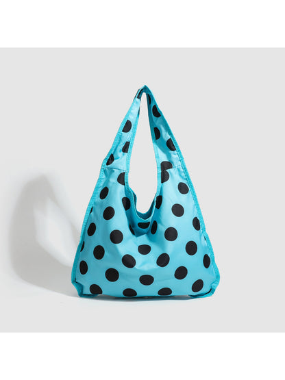 Cosbai - Lightweight Polka Dot Shoulder Tote Bag