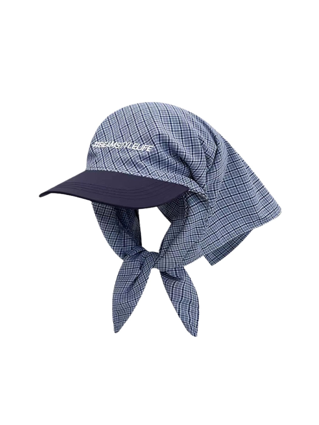Haila - Grid Pattern Scarf Cap