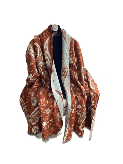 Scarvii - Double-Sided Paisley Print Scarf & Wrap