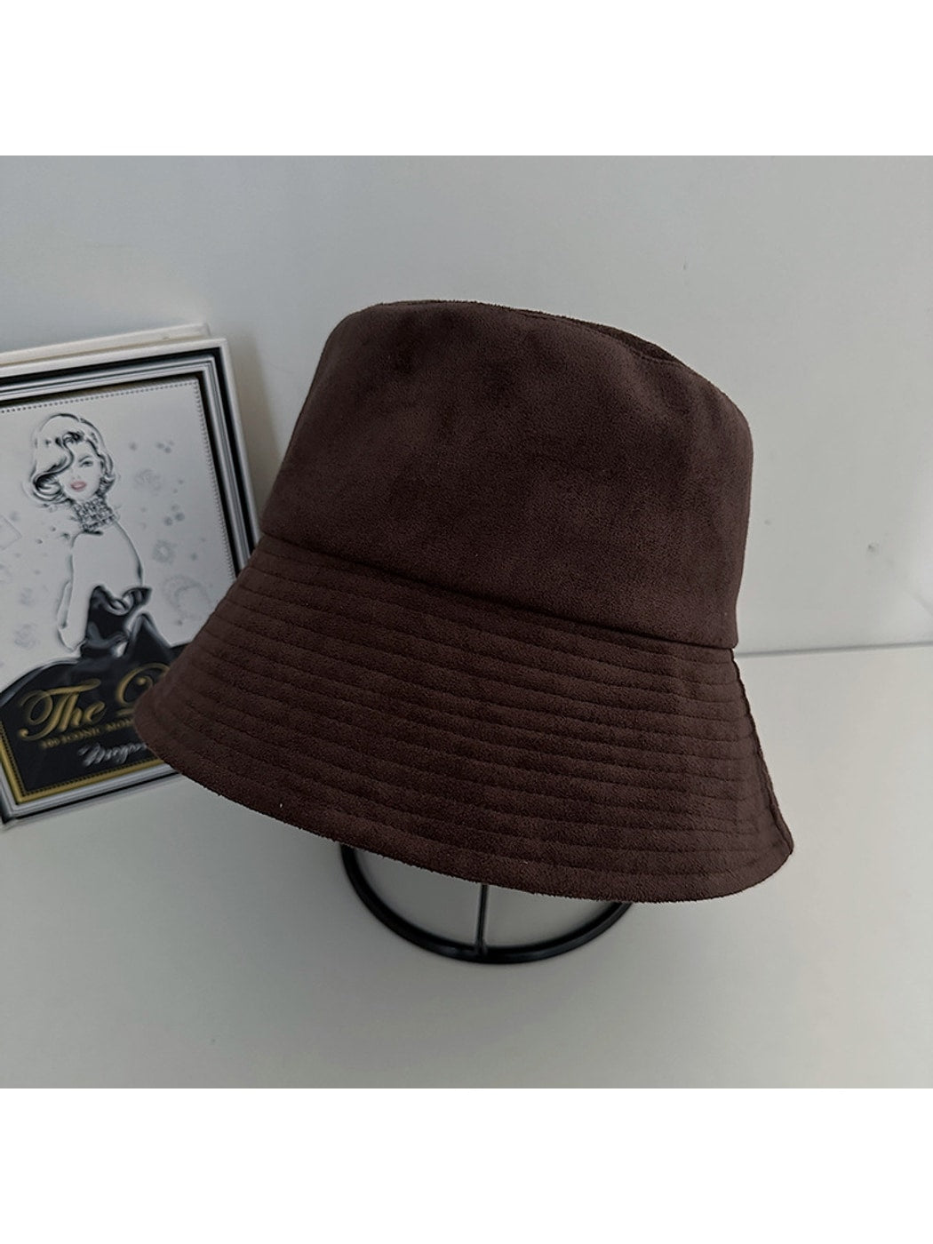 Haila - Simple Solid Color Short Brim Bucket Hat