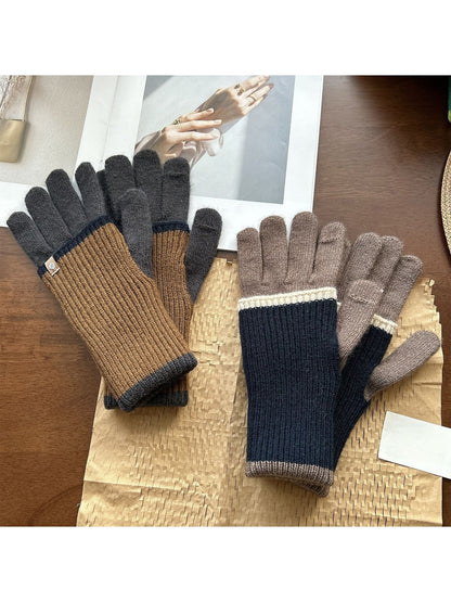 Gloving - Mixed Color Ribbed Finger-Opening Gloves