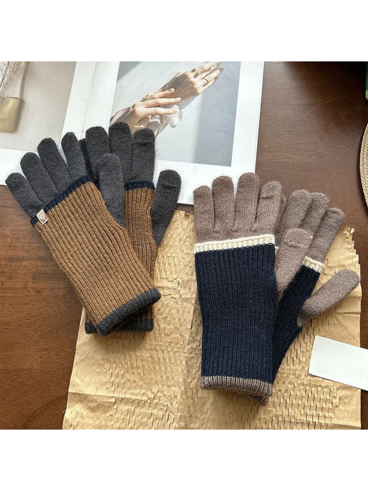 Gloving - Mixed Color Ribbed Finger-Opening Gloves