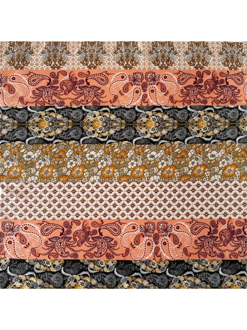 Scarvii - Decorative Floral Print Square Scarf
