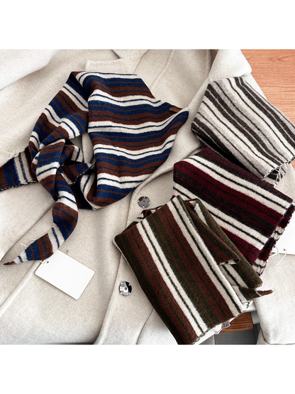 Scarvii - Striped Triangle Neck Scarf